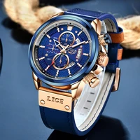 lige 2021 new fashion mens watches top brand luxury leather chronograph waterproof sport automatic date quartz watch for menbox