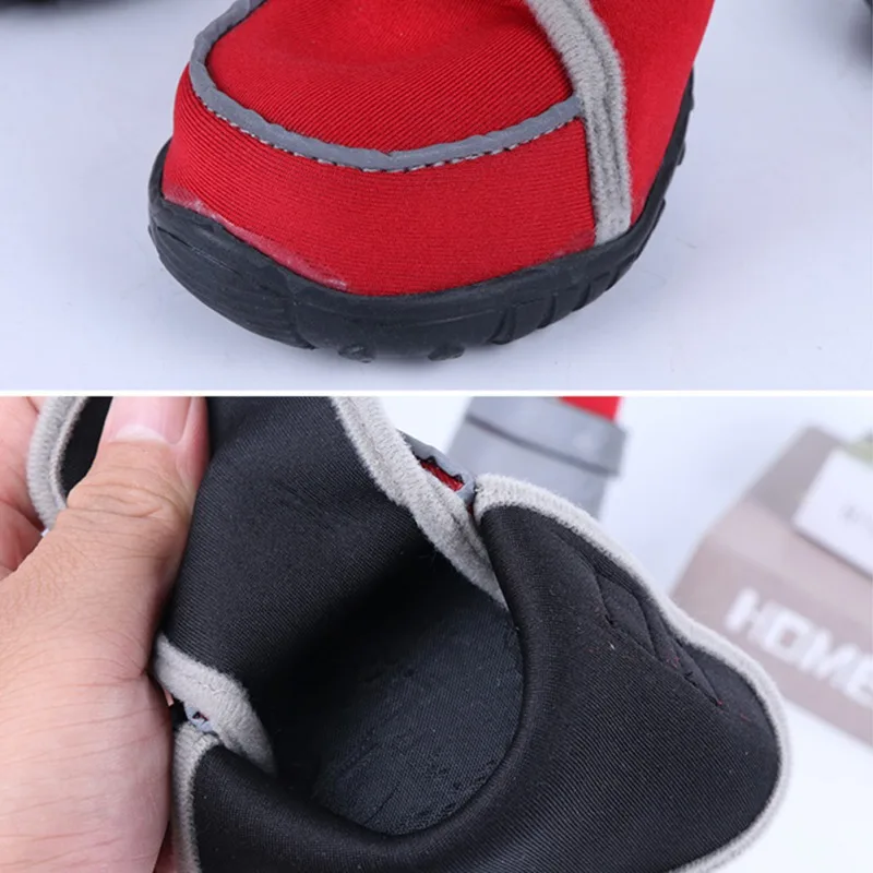 

4Pcs/set Pet Dogs Winter Shoes Rain Snow Booties Socks Warm Rubber -slip Shoes For Small Puppies Footwear Cachorro