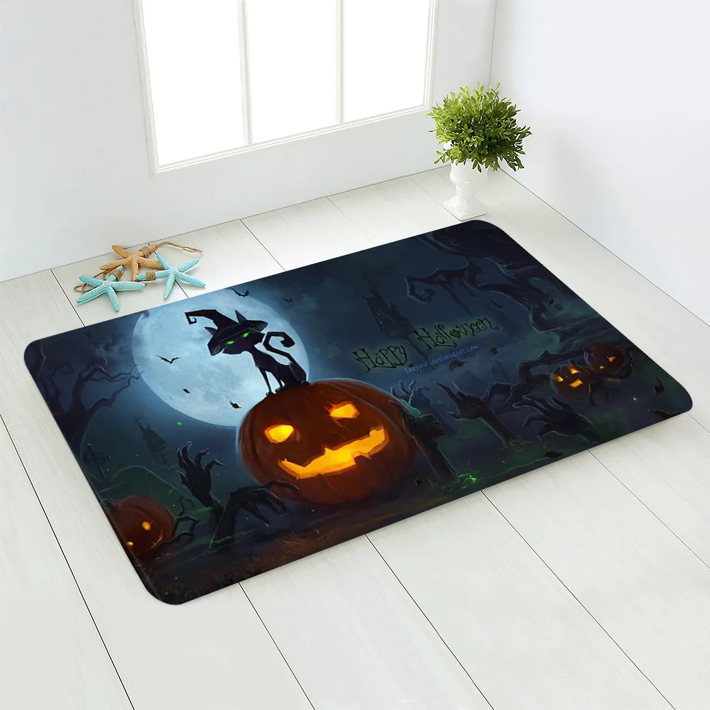 

Halloween Doormat Anti-slip Absorb Water Bath Mat Bathroom Home Kitchen Bedroon Floor Mat Entrance 40*60cm DD-0102