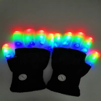 hot led glow glove rave light flashing gloves glow light up finger tip lighting party accessory for children novelty party toys