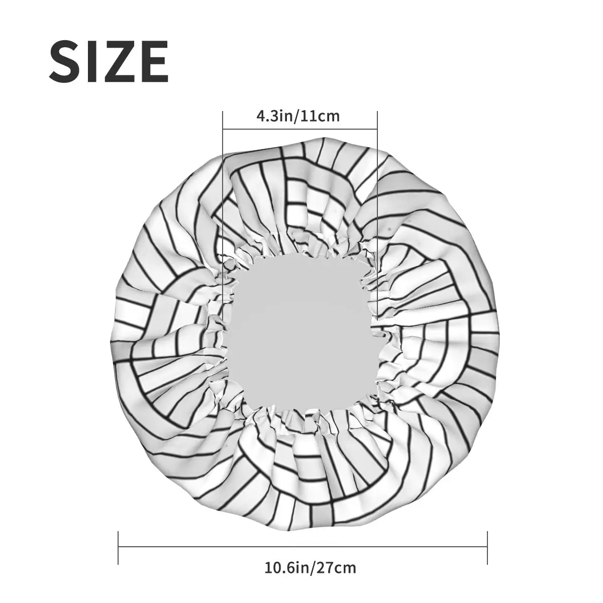 

Minimalist Black White Lines Geometric Pattern Double waterproof shower caps Customized shower cap hair care drying accessories
