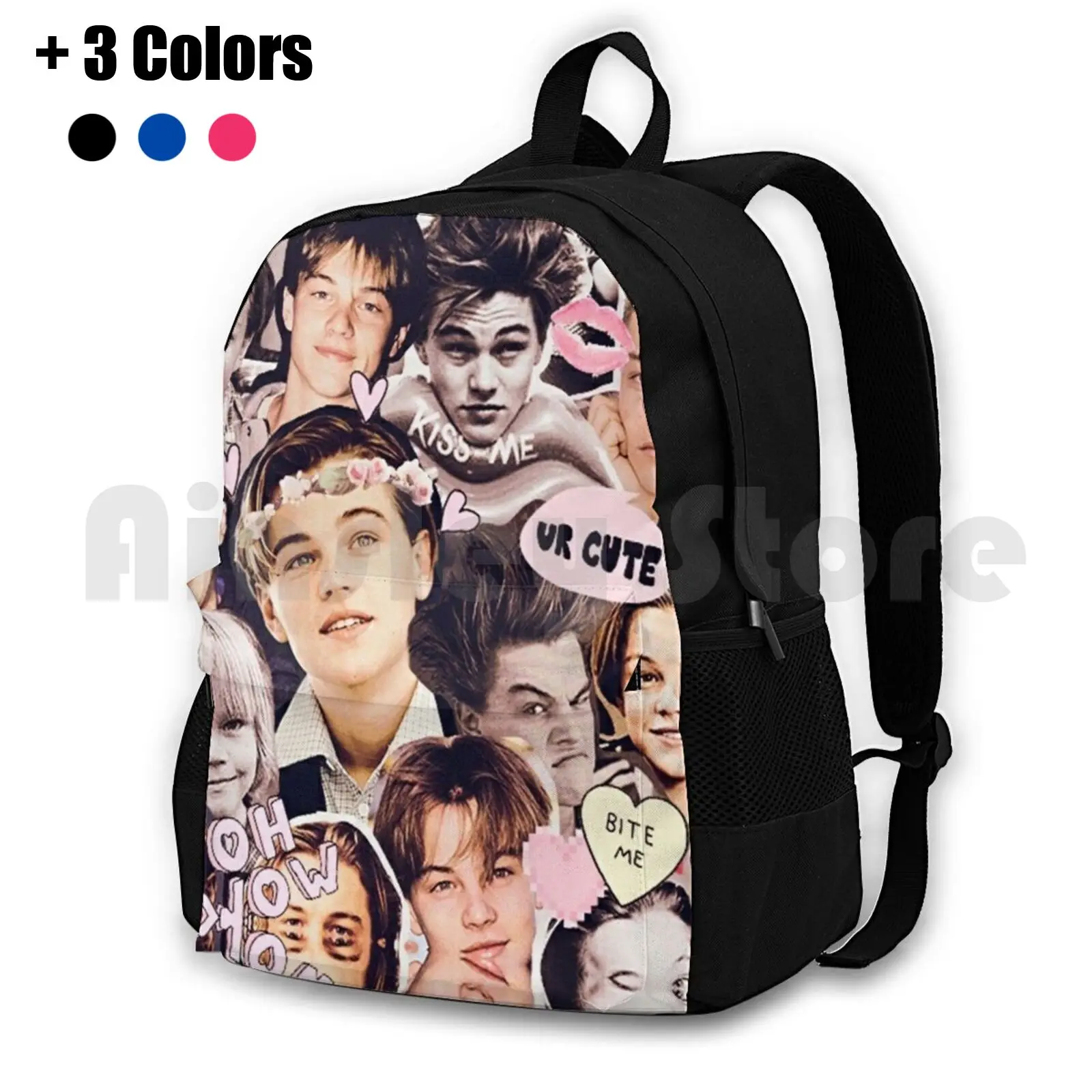 

Leonardo Dicaprio Collage Outdoor Hiking Backpack Riding Climbing Sports Bag Leo Leonardo Leonardo Dicaprio Love Cute Titanic