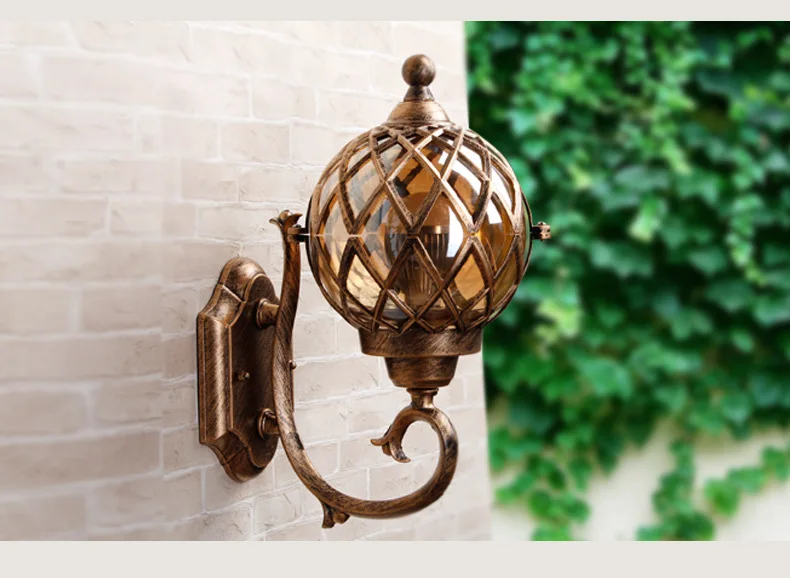 American Vintage Wall Lamps Outdoor Light waterproof LED E27 Sconce For Courtyard Corridor Porch AC85-265V Sconces | Лампы и освещение