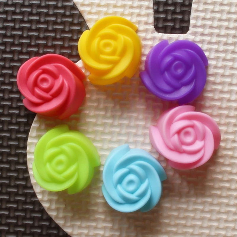 

DIY Mini Rose Jelly Mold Creative Reusable Silicone Pudding Mold Fondant Mold For Baking Cake Decoration Tool