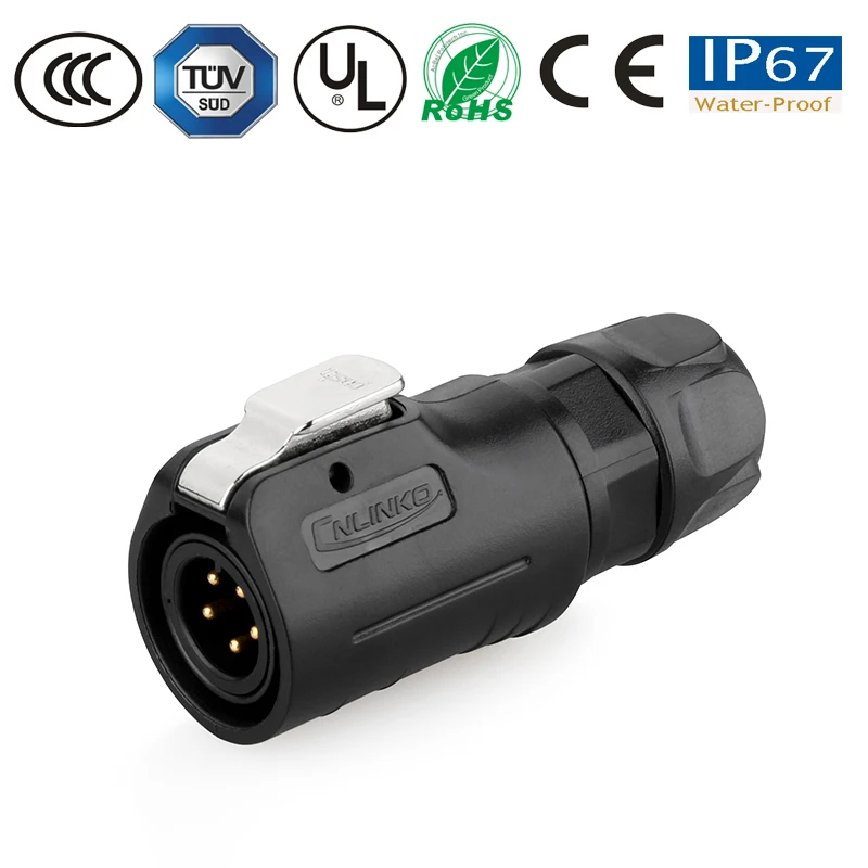 Водонепроницаемый Штекерный кабель разъем гнездовая панель M12 5-контактный