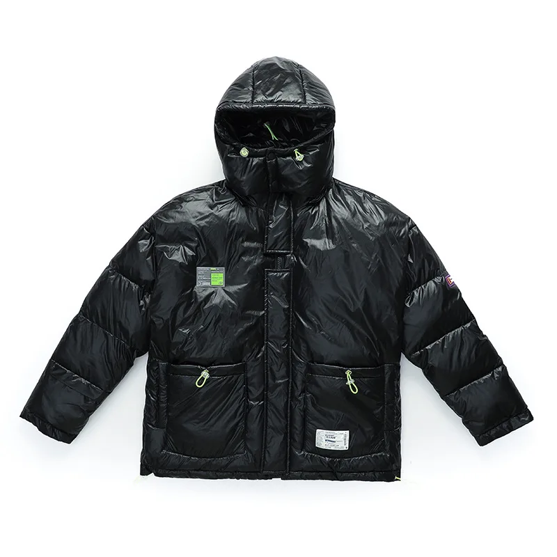 Парка на утином пуху Мужская повседневная верхняя одежда плотный пуховик модная