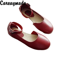 careaymade homemade original summer new real leather womens shoes soft hollowed out sandals can customizable any colors