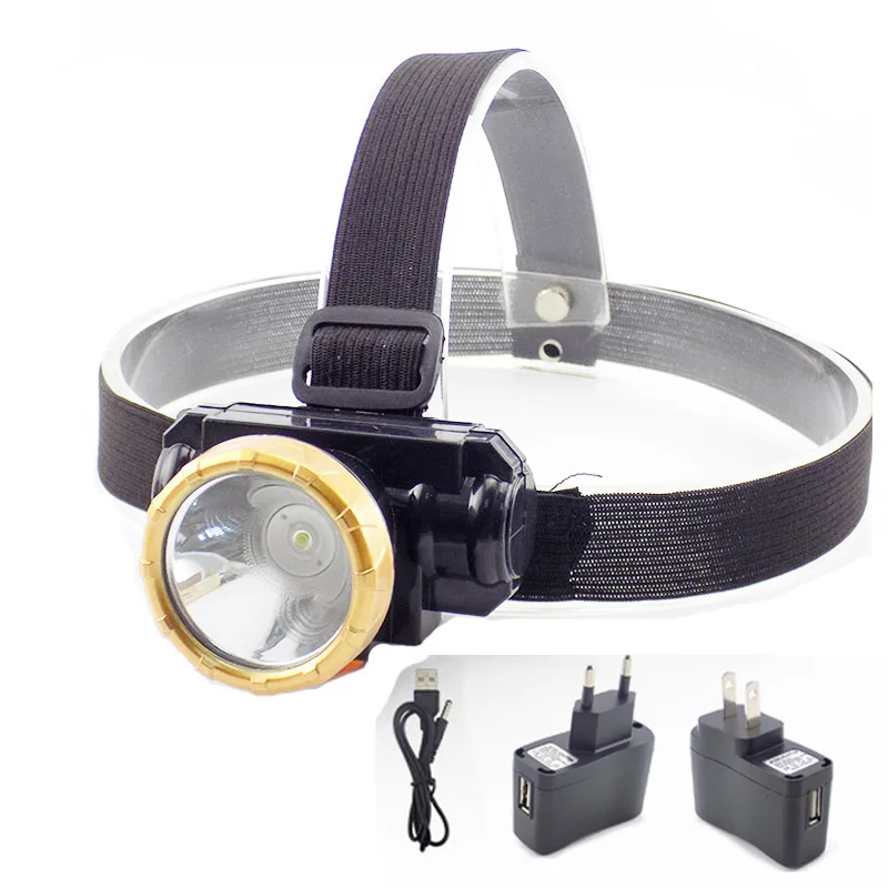 Перезаряжаемая фара мощная фронтальный светодиодный фонарик налобный фонарь