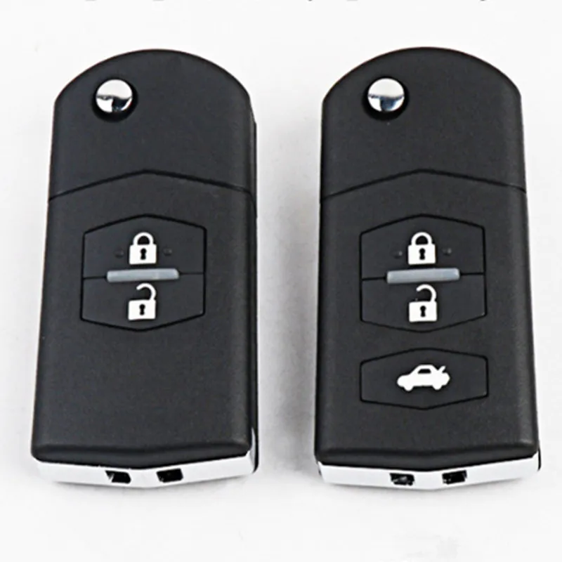 

DAKATU 5PCS 2/3Button Remote Key Fob Shell Case Folding Flip With Uncut Blade For Mazda 3 5 6 Free Shippping