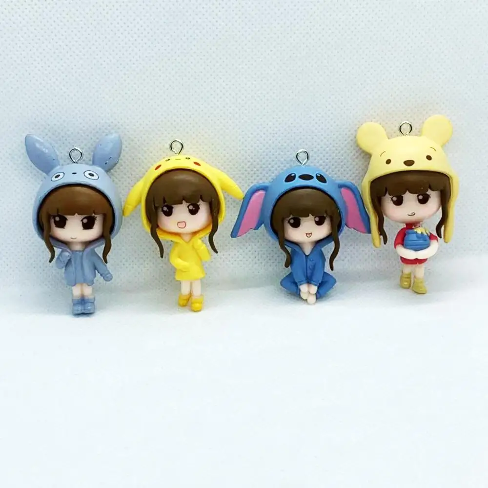 1 шт. 32*58 мм кавайная 3D имитация смолы мультфильм кукла Шарм Кулон для DIY микро