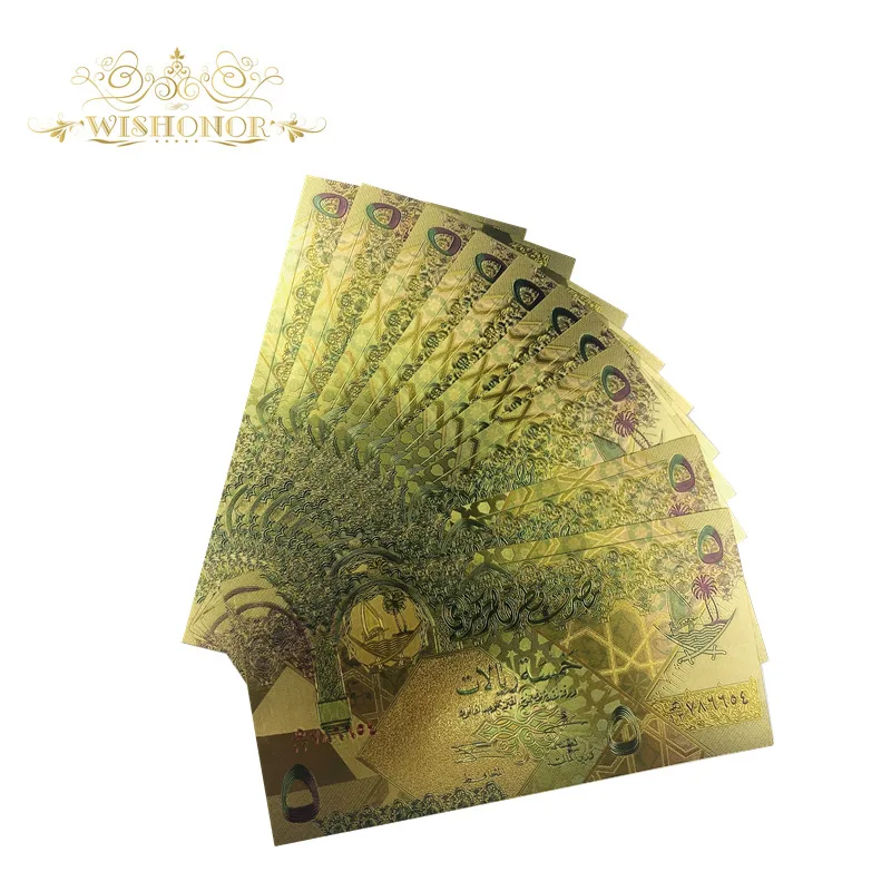 10 шт./лот горячая Распродажа для цветных банкнот Катар 5 в эрияле банкноты 24