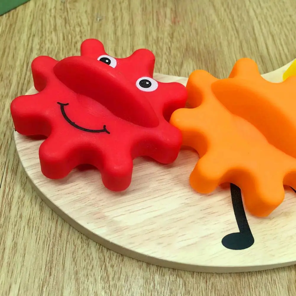 

Wooden Rotating Gear Game Caterpillar Game Color Recognition Enlightenment Kids Children Early Educational Interesting Toys