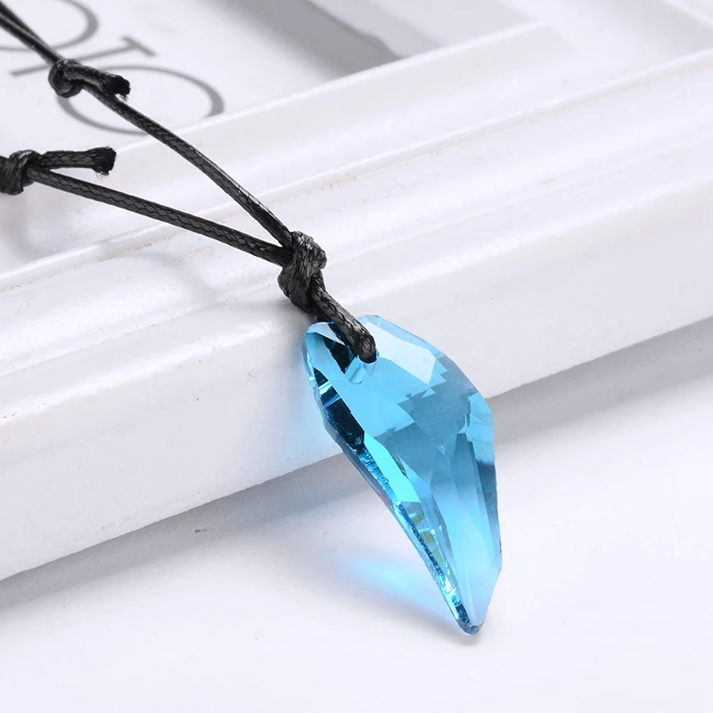 Винтажный Мужской Кристальный кулон ожерелье волчий зуб шарма Femme Регулируемая