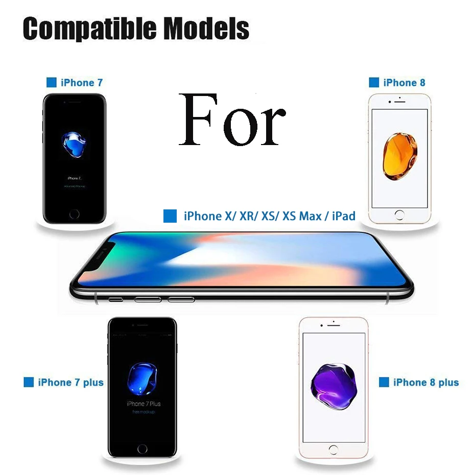 Конвертер для зарядки наушников 2 в 1 iPhone X/8/8Plus/7/7Plus двойной аудиоадаптер