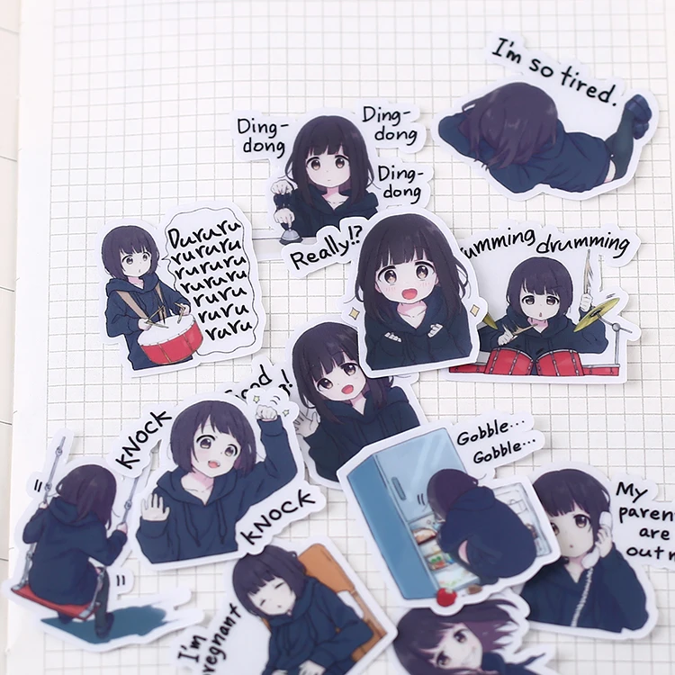 40 шт./упак. прекрасный самодельный Супер девочка Menhera-chan Scrapbooking этикетка наклейка s декоративная наклейка DIY канцелярские принадлежности для альбома