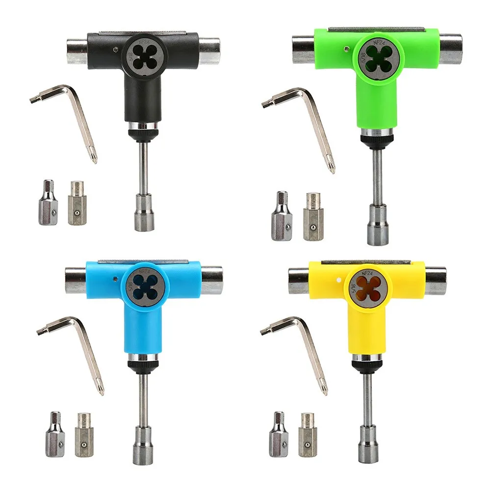 

Skateboard T Shape Tools Steel Longboard Allen Key T Wrench Set Scooter Roller Skate Assemble Adjusting Tool Kit Accessories