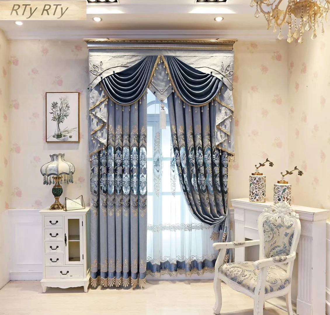 Водорастворимая пряжа вышитая декоративная занавеска s для гостиной Цветочная