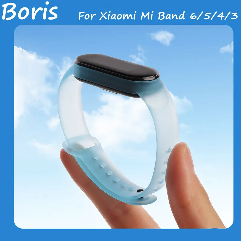 

Strap For Mi Band 4 5 6 Transparent Soft Silicone Bracelet On Mi Band 6 5 4 Multi Colors Wrist Band For Xiaomi Mi Band 6 5 4 3