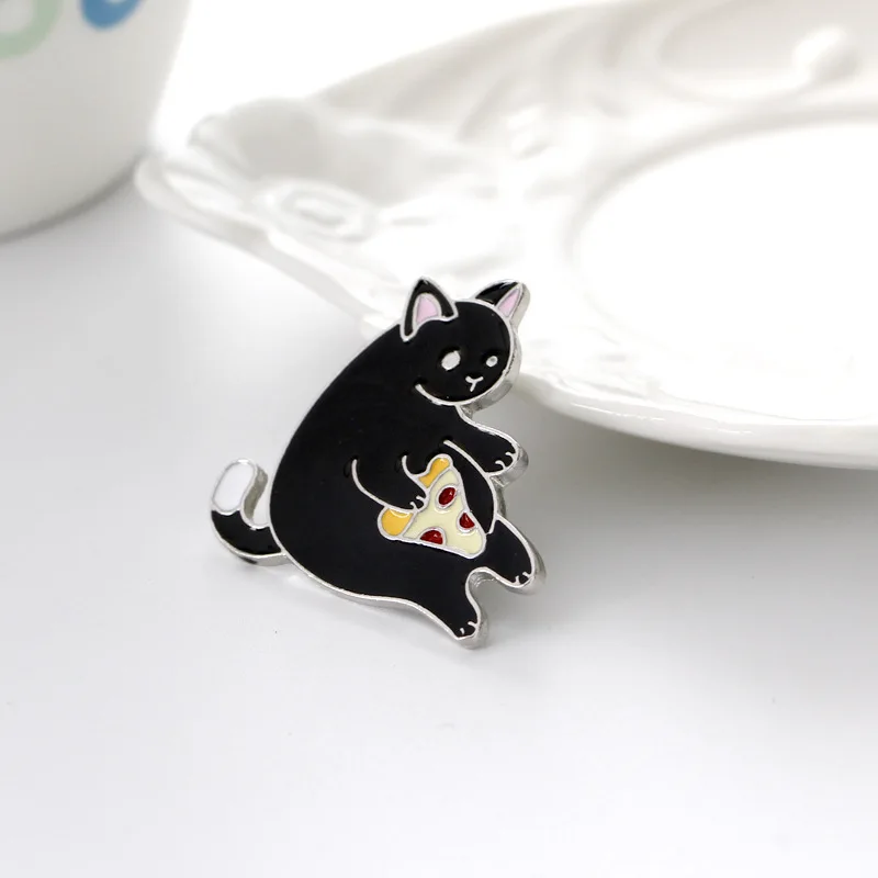 Женские эмалированные брошки с милыми мультяшными животными заколки в виде