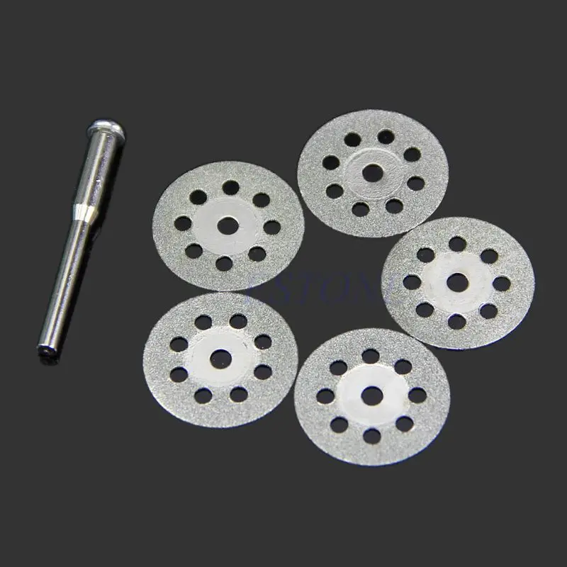 hot-selling Mini Sharp Rotary Diamond Cutting Discs Disks Dremel Tools With A Rod 5PCS 22mm Dropshipping | Инструменты