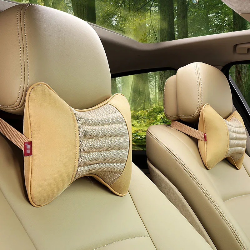 1 пара подушка на шею для автомобиля подголовник Поддержка дышащий с кассии