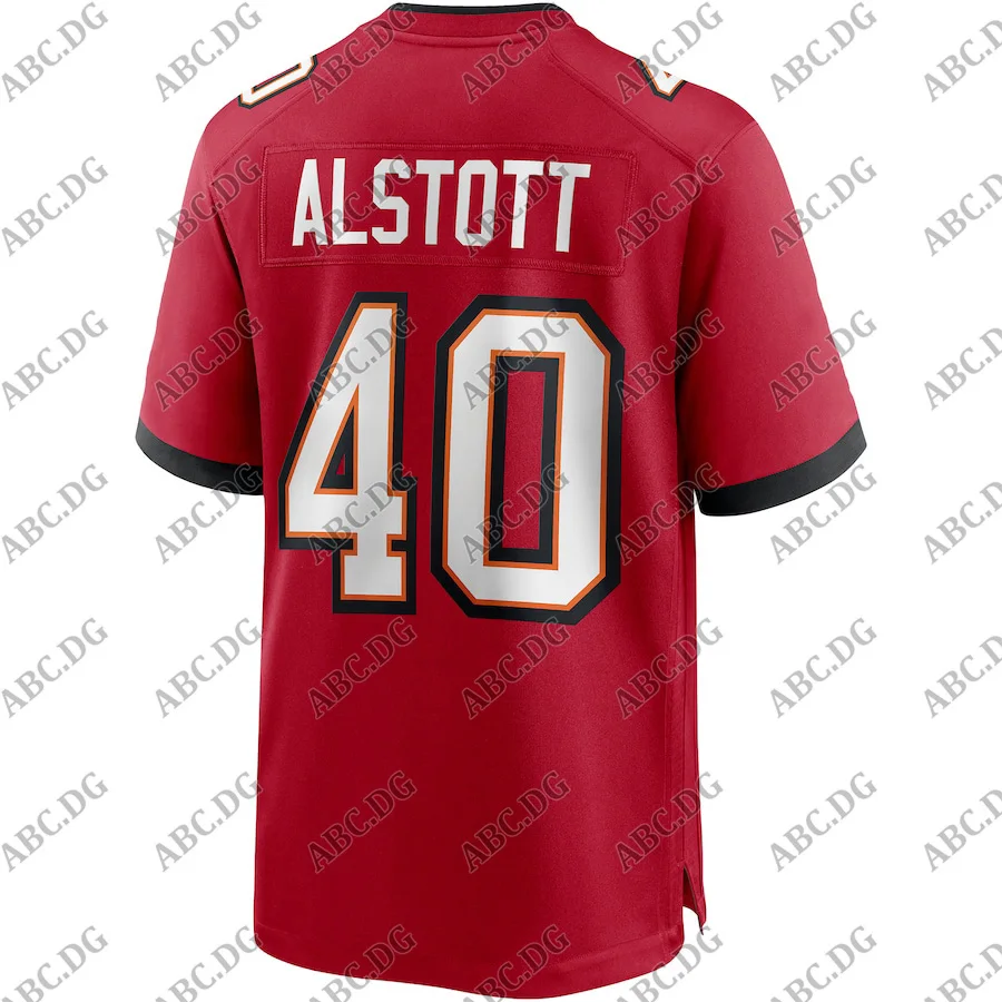 

Customized Stitch Men Women Kid Youth Tampa Bay Mike Alstott Red Retired Player Game Jersey 4XL 5XL 6XL