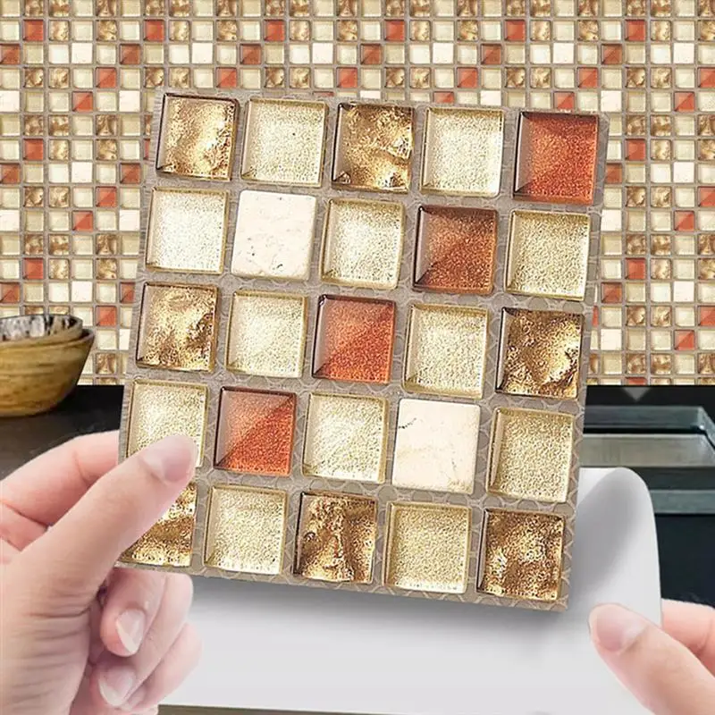 10 шт. Декоративные самоклеящиеся 3D-Наклейки для плитки | Дом и сад