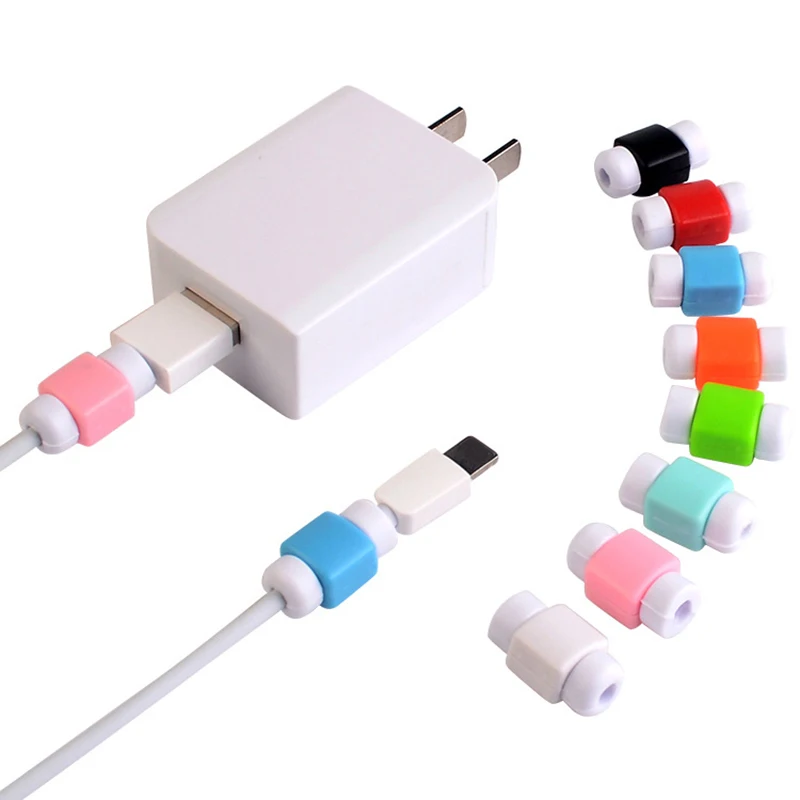 

1Pc Mini Cute Earphone Protector Cable Winder Cord Protection Wire Cover For Smart Phones USB Cable Mobile Phone Accessories HOT