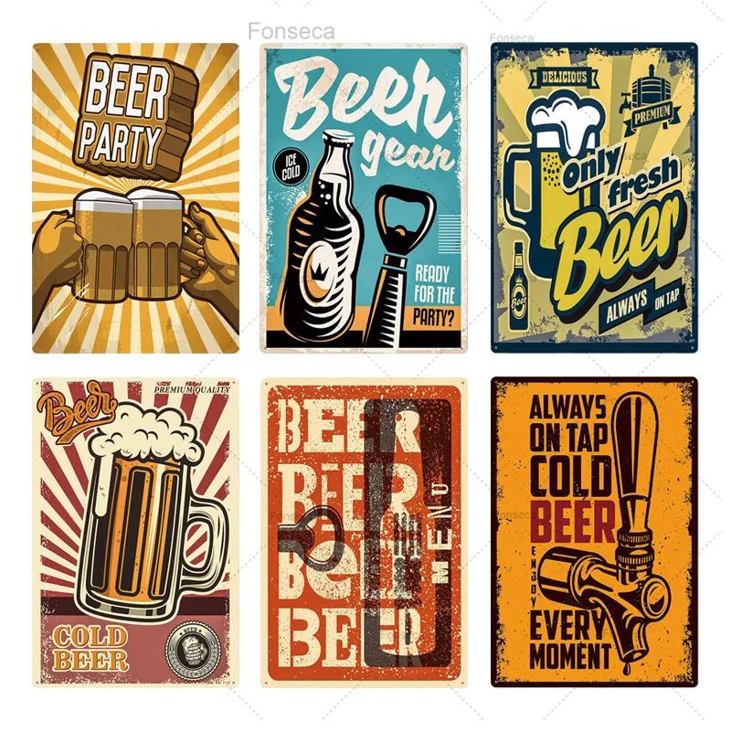 Пивной металлический жестяной знак забавный плакат винтажный Настенный декор