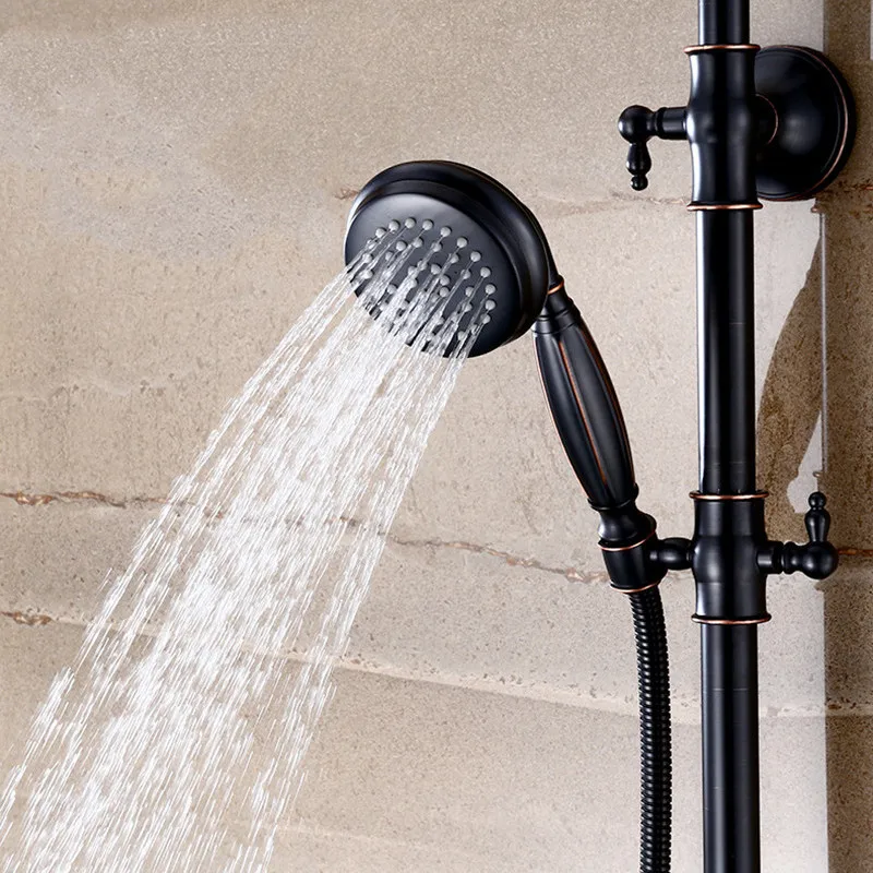 Набор душевых смесителей для ванной комнаты черная система душевого душа