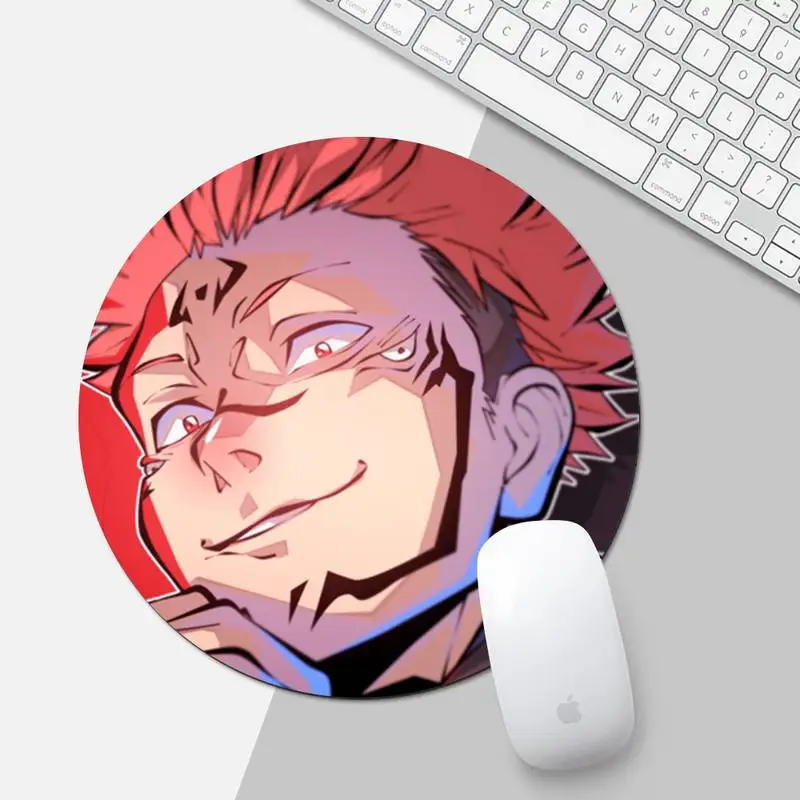 

Jujutsu Kaisen Keyboards Mat Rubber Gaming mousepad Desk Mat Desk Table Protect Office Work Round Mouse Mat pad Laptop Cushion