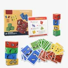 Детские блоки из АБС-пластика с эмоциями, панельные интерактивные игры Монтессори для родителей и детей, обучающие игрушки для девочек и мальчиков