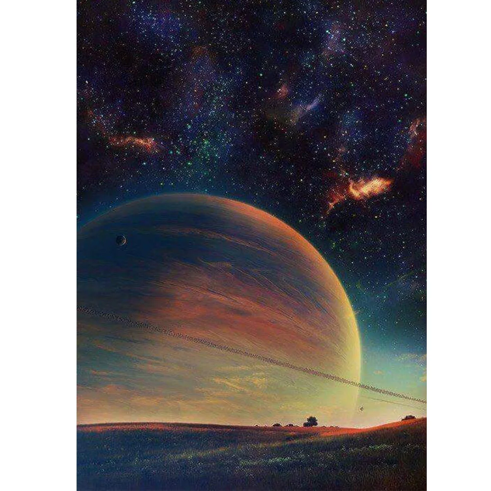 

5D Diy Diamond Painting Moon Great Planet Universe Rhinestone Square/round Diamond Embroidery Mosaic Bead Home Decoration Gift