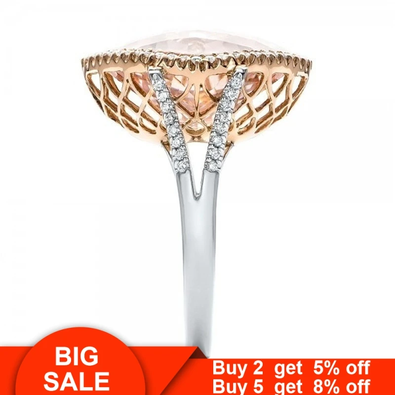 Полое кольцо 925 стерлингового серебра AAA cz обещание обручальные кольца для женщин