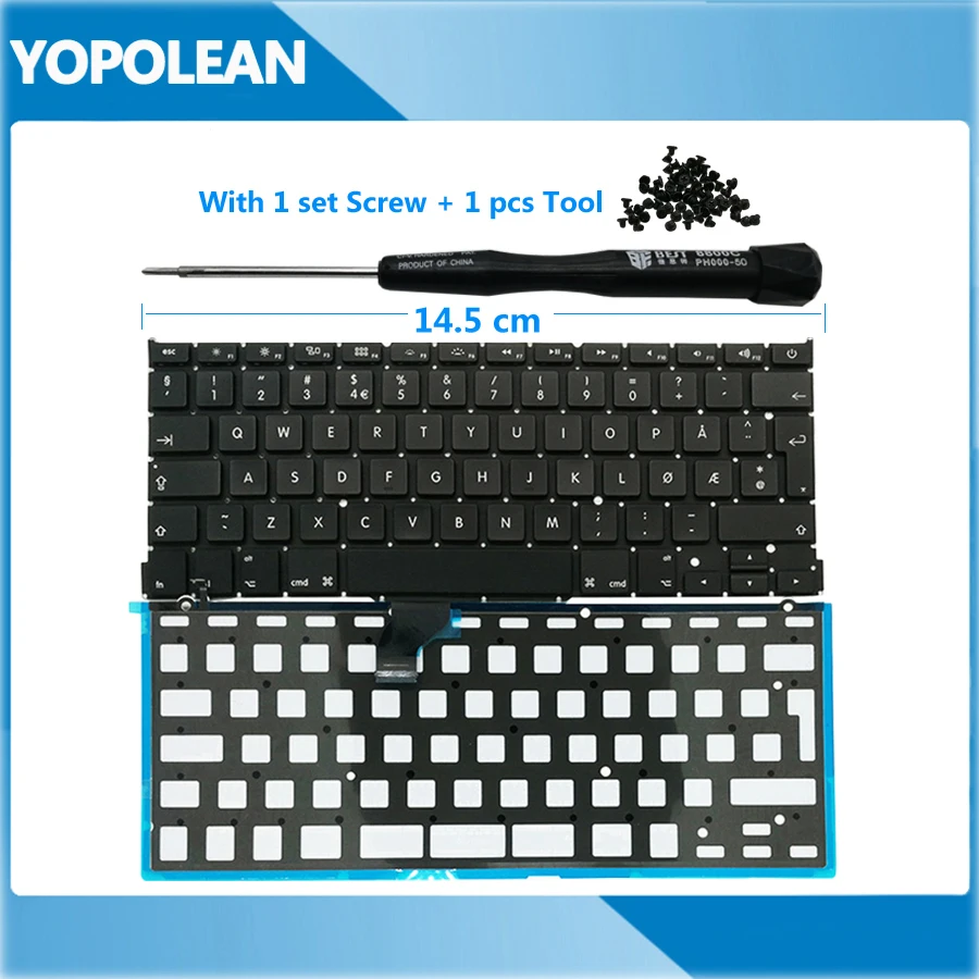 

Новая норвежская Клавиатура с подсветкой для Macbook Pro Retina 13 дюймов A1502 2013 2014 2015