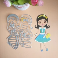 new 17cm girl body hairstyle clothes cutting dies diy scrapbook embossed card making photo album decoration handmade