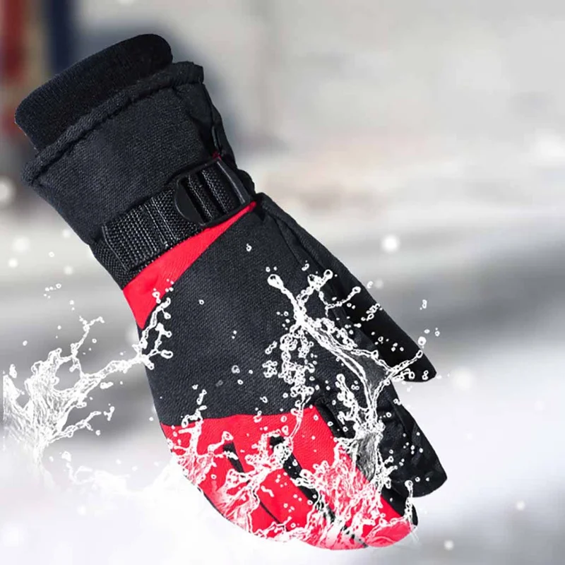 Лыжный спорт перчатки полный палец толщиной Водонепроницаемость Термальность