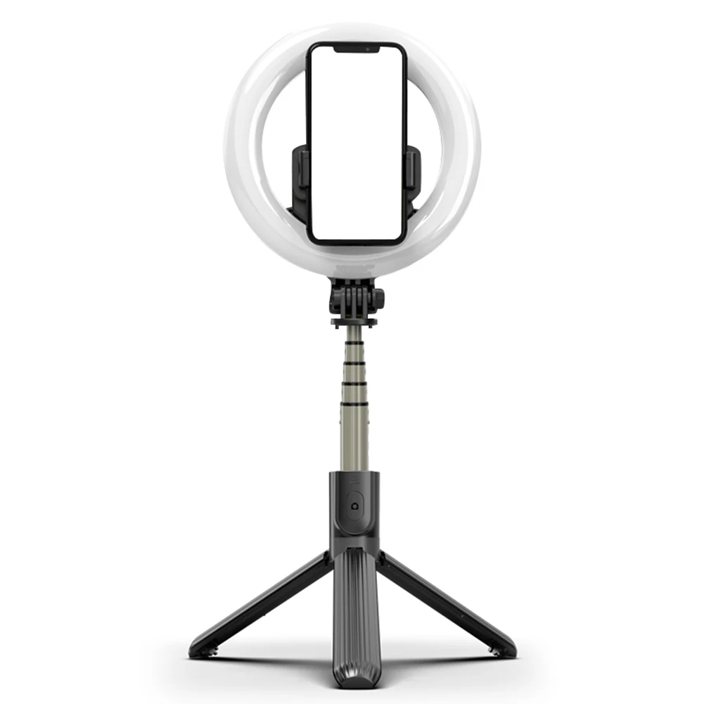 

Photo LED Selfie Stick Ring Fill Light Dimmable Camera Phone Ring Lamp with Stand Tripod for Makeup Video Live Studio QJ