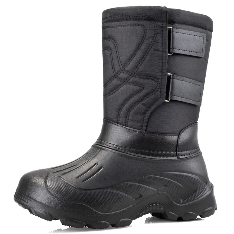 

Autumn and Winter Large size 40-46 Waterproof Outdoor Snow Boots for Men Fishing Security Rain Boots Plus Velvet Winter Boots