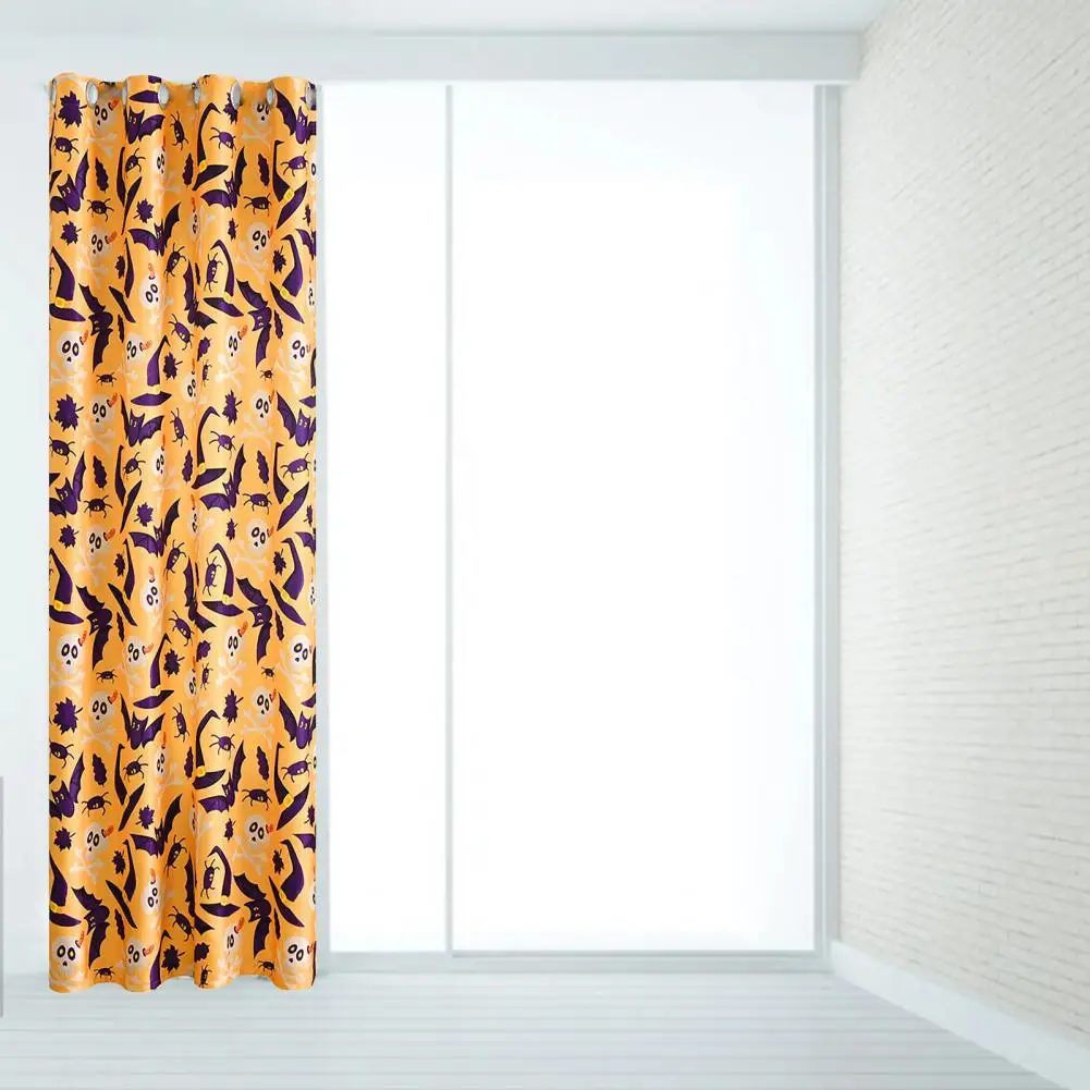 Useful Tulle Drape Reusable Washable Trick or Treat Bat Pattern Window Sheer Treatment Curtain | Дом и сад
