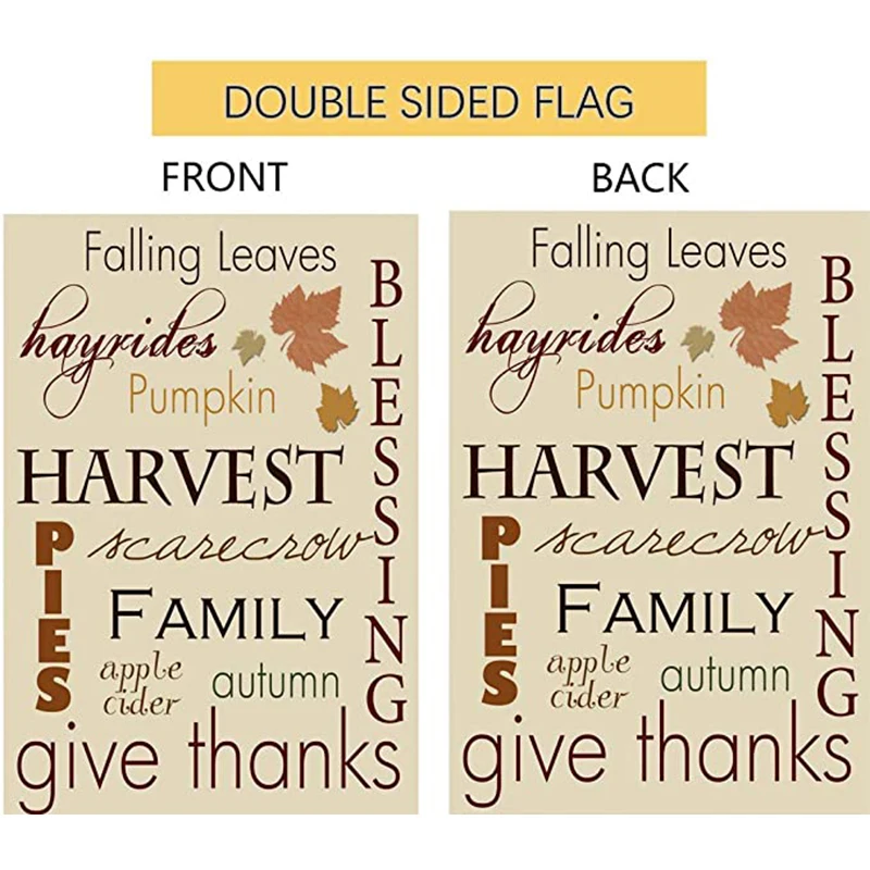 Добро пожаловать Осенний Садовый флаг в полоску с тыквой вертикальный