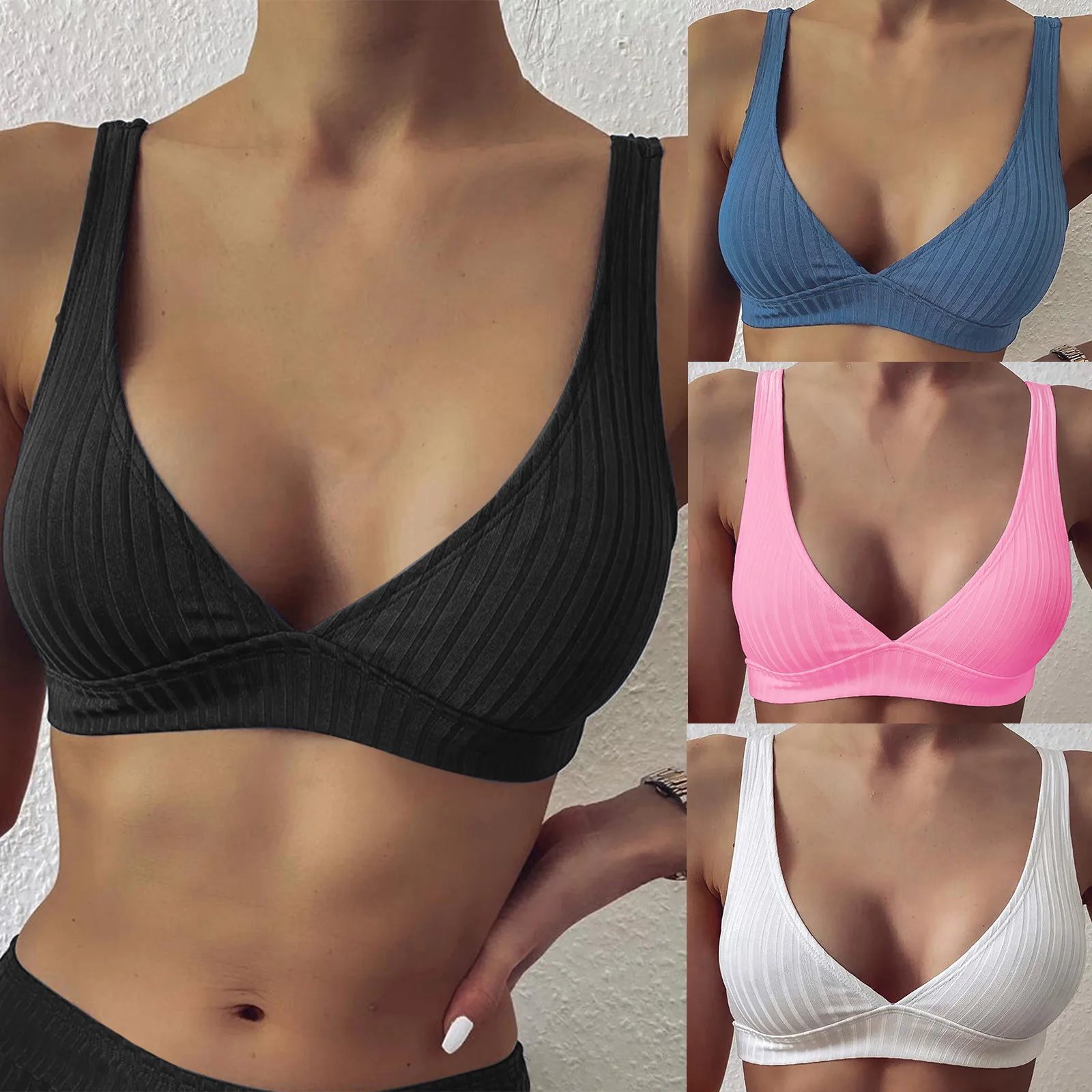 

Women's Fashion Bikini Set Swimsuit Two Piece Filled Soild Swimwear Beachwear Women Swimsuit Bikini Set Triangle Bikini Купальни