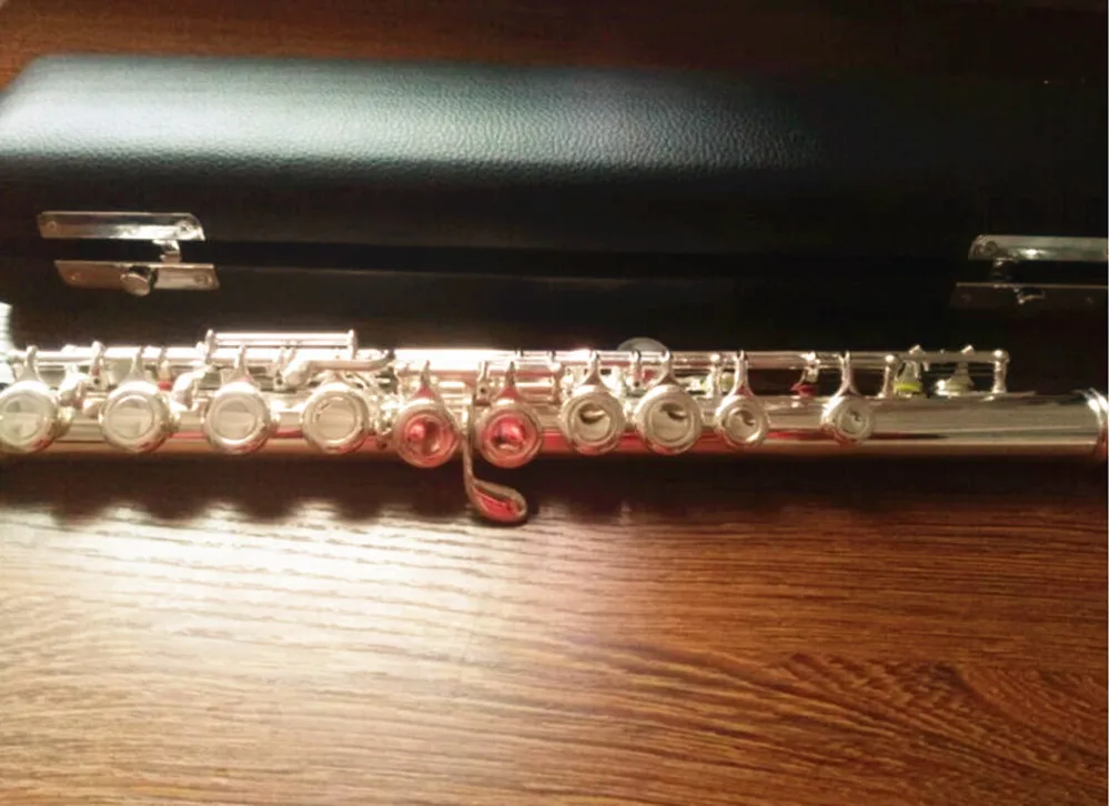 

Top flute YF-471 Silver Plated 16 Holes Transverse White Copper Flauta obturator C Key with E key music instrument