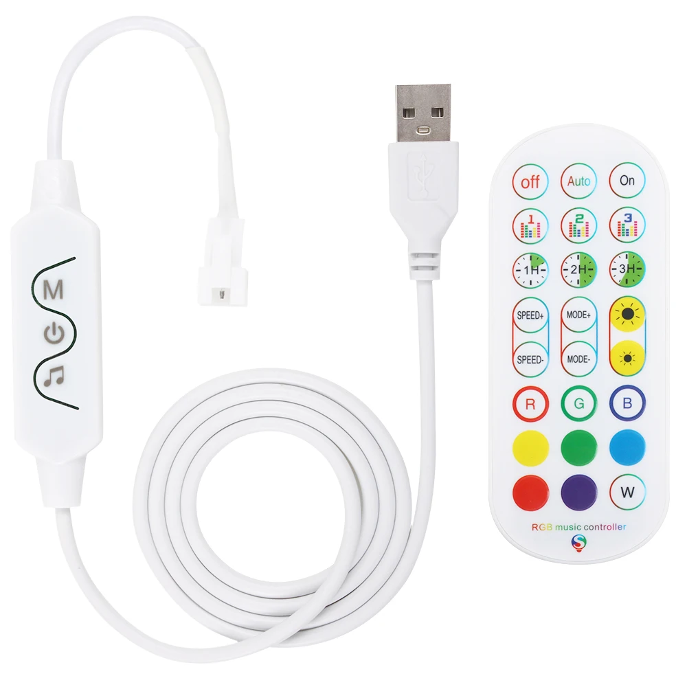 

Smart LED Strip Controller Dimmer 3Pin DC5V Bluetooth Music Symphony USB Controller For RGB RGBW RGB+CCT LED Light Tape