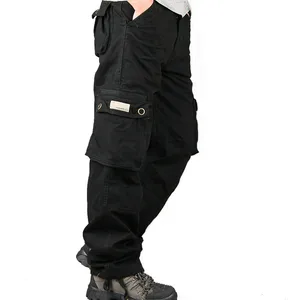 Брюки-карго мужские, армейские тактические штаны, рабочая одежда в стиле милитари, много карманов, прямые длинные брюки в армейском стиле