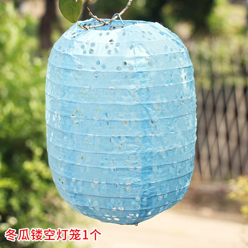 Цилиндрический перфорированный Китайский бумажный фонарь украшение для дня