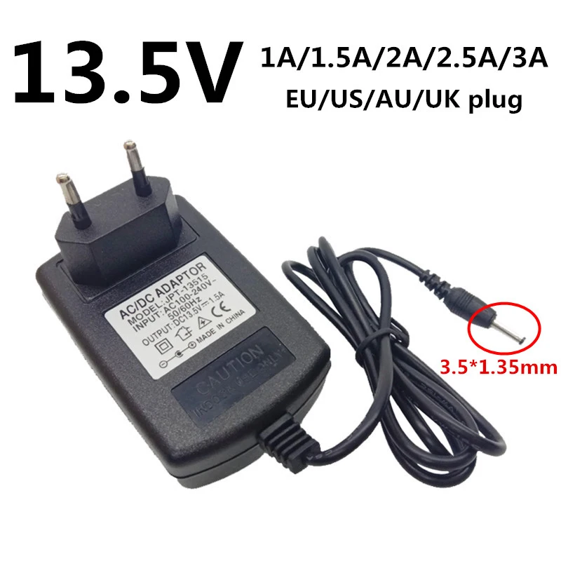 Адаптер питания DC 13,5 V 1A 1.5A 2A 2.5A 3A адаптер импульсный источник питания EU US EU UK штекер DC 3,5mm x 1,35mm DC3.5mm конвертер