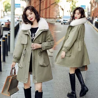 2021 new cotton thicken warm winter jacket coat women casual parka winter clothes fur lining hooded parka mujer coats