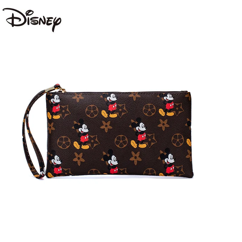 Новинка 2021, лидер продаж, Женский кошелек Disney, модный кошелек ручной работы, милый Повседневный клатч с Микки Маусом, мини сумка для макияжа и помады - изображение