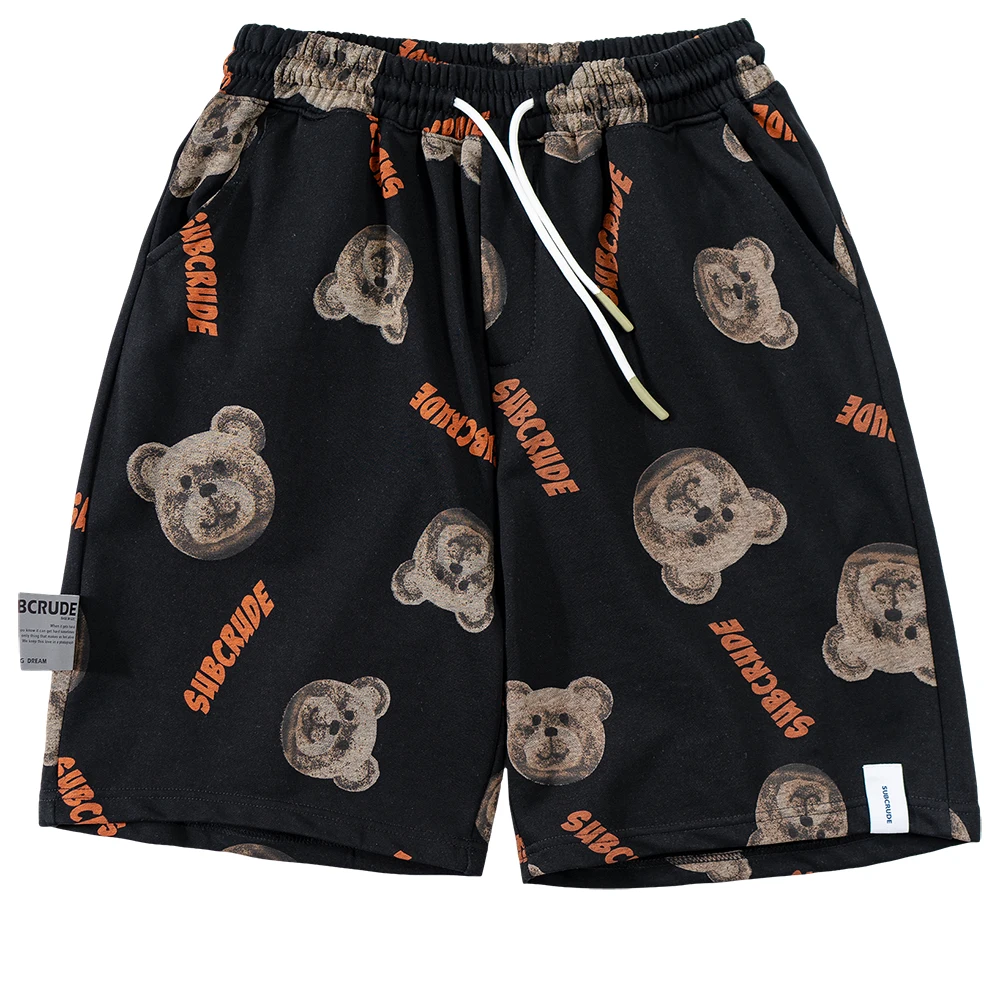 

Шорты мужские с мультяшным принтом, уличная одежда, городские повседневные Джоггеры в стиле Харадзюку, шорты до колен, стиль хип-хоп, лето 2021
